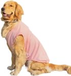 Pink XL Dog Shirt for Girl Boy Solid Cotton Dog T-Shirt Summer Basic Tank Top Breathbal Sleeveless Doggy Vest Cooling Pet Clothes for Large Breed 85-110 LB (Pink1, 8XL)