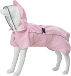 Dog Raincoat Waterproof Dog Rain Jacket with Cute Hood for Small Medium Large Dogs Puppy Poncho Reflective Adjustable (Pink, Small)