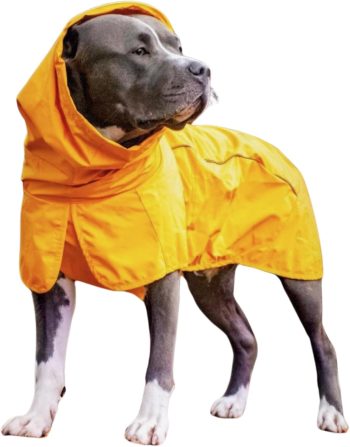 Dog Raincoat, Waterproof Windproof Rain Jacket, for Small Medium Large Extra Large Dogs, Reflective Breathable Full-Body Coverage Dry Suit - Mustard Yellow - 3XL