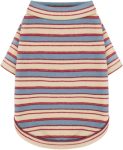 Stylish Striped Block Dog Shirt, Comfortable, Breathable, and Wrinkle-Resistant. Perfect Apparel for Small, Medium, & Large Dogs, a Must-Have for Pet Lovers XS