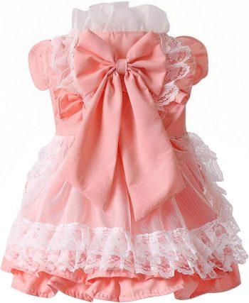 Valentine's Day Cats and Dogs Pet Dresses Spring Summer Pets Clothes Small Puppy Tutu Outfits Pink Medium