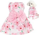 Floral Dog Dress Cute Dog Skirt Pet Dress Summer Pet Clothes for Puppy Small Cats,S