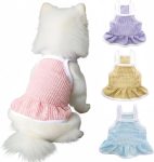 4 Pieces Dog Dress for Small Dogs Girl,Puppy Sleeveless Clothes Pet Pullover Vest Skirt,Cute Dress Pet Dog Shirt Breathable Outfits for Small Dogs Puppy Cats Girl Apparel (XS)