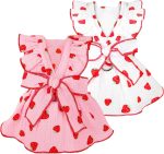 Dog Dresses for Small Dogs Girl Female Clothes Cat Clothes Cat Dress Cute Cotton Extra Summer Bow Decor Printed Strawberry Dog Birthday Outfit Small Puppy Clothes