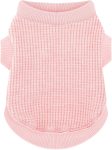 Cozy and Functional Dog Shirts for Small Puppies: Stretchable Pink Attire with Easy-On Design, Ideal for Chihuahuas and Yorkies - Enhance Comfort and Playfulness on Chill Days Medium
