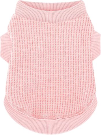 Cozy and Functional Dog Shirts for Small Puppies: Stretchable Pink Attire with Easy-On Design, Ideal for Chihuahuas and Yorkies - Enhance Comfort and Playfulness on Chill Days Medium